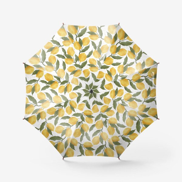 Зонт «Паттерн с ветками лимона»