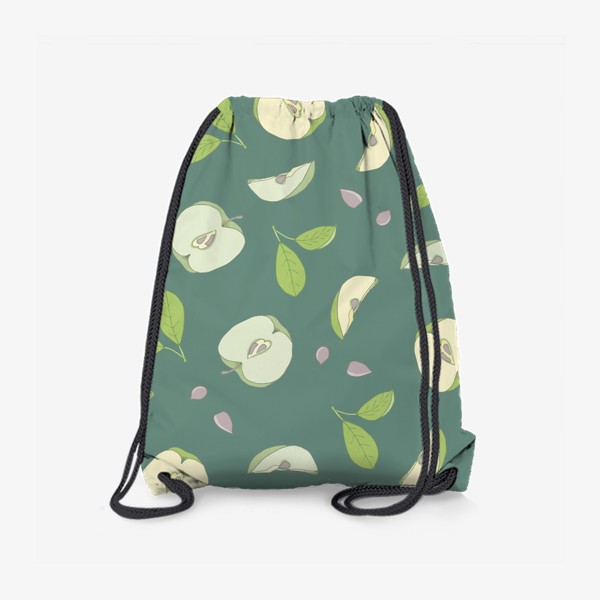 Рюкзак «Яблоки на зеленом фоне»