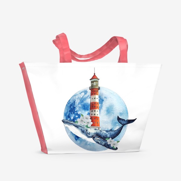 Пляжная сумка «Цветочно-морская фантазия»