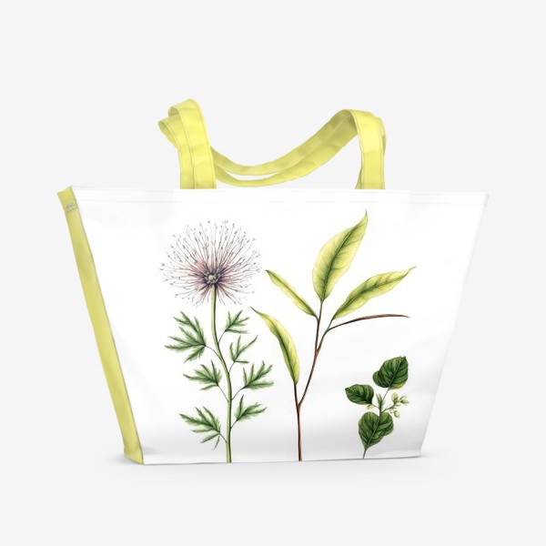Пляжная сумка &laquo;Нежные растения&raquo;
