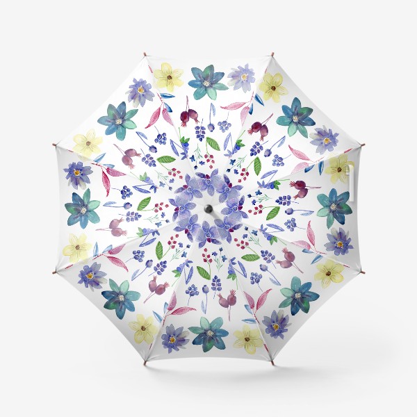 Зонт «цветы и ягоды »