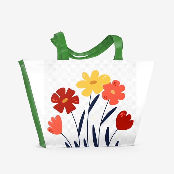 Пляжная сумка «букет цветов»