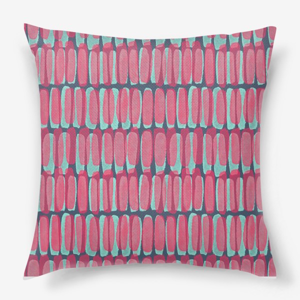 Подушка «Розовый геометрический паттерн »