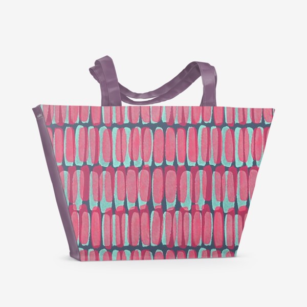Пляжная сумка «Розовый геометрический паттерн »
