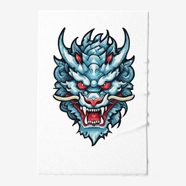 Полотенце «Голубой японский дракон»