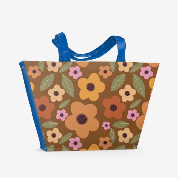 Пляжная сумка «Цветы паттерн 8»