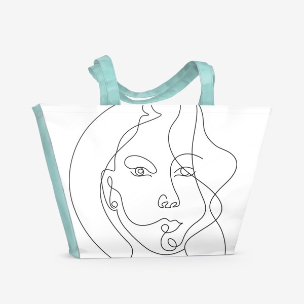 Пляжная сумка «Портрет девушки в стиле Матисса»