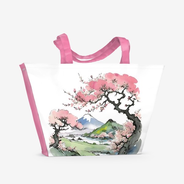 Пляжная сумка «Цветение сакуры»
