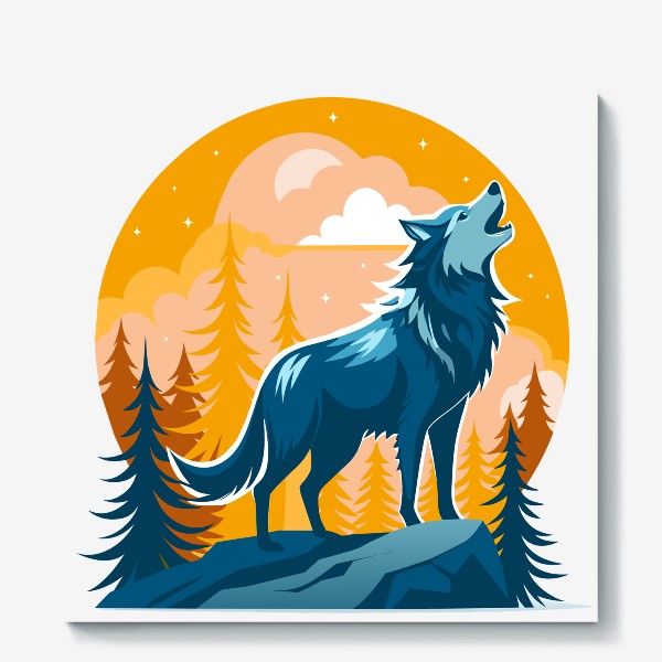 Холст «Одинокий Волк»