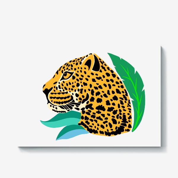 Холст «Леопард голова»