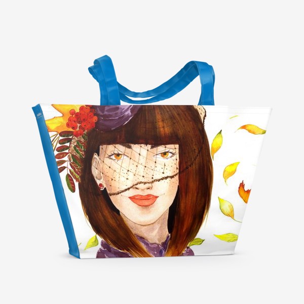Пляжная сумка «Девушка-Осень»