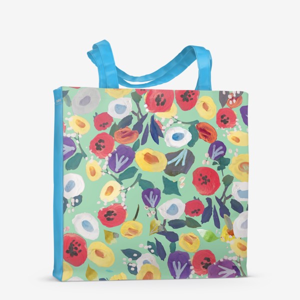 Сумка-шоппер «Прекрасные летние цветы нарисованные от руки»