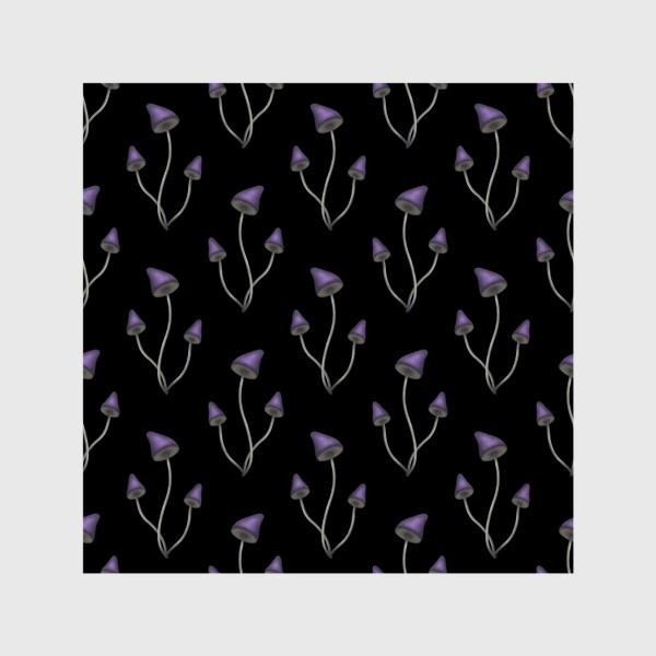 Шторы «Фиолетовые грибы - паттерн»