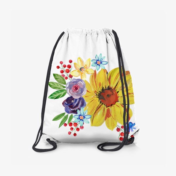 Рюкзак «букет с желтым цветком»