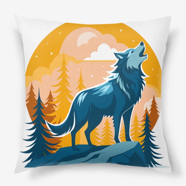 Подушка «Одинокий Волк»