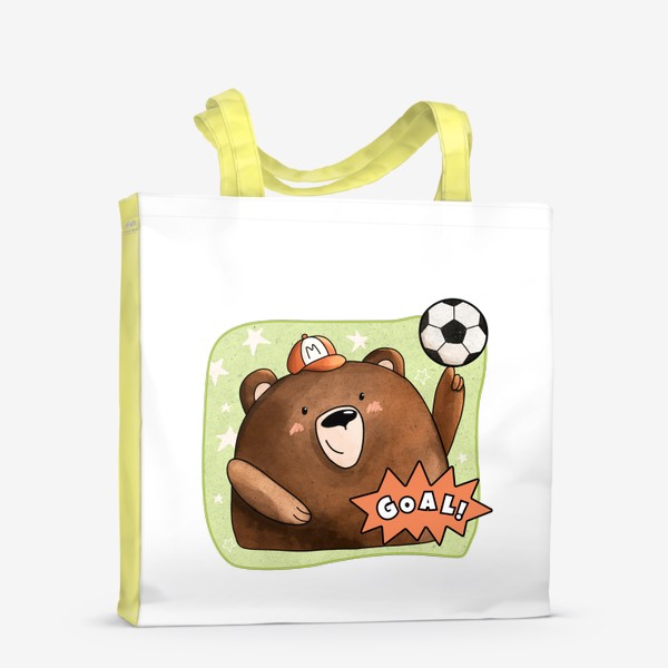 Сумка-шоппер «Медведь футболист»