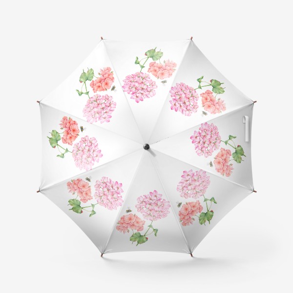 Зонт &laquo;розовая герань&raquo;