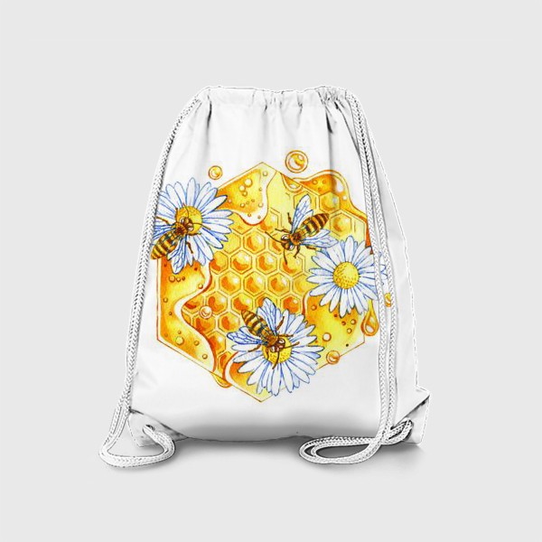 Рюкзак «Сота с медом и ромашками»