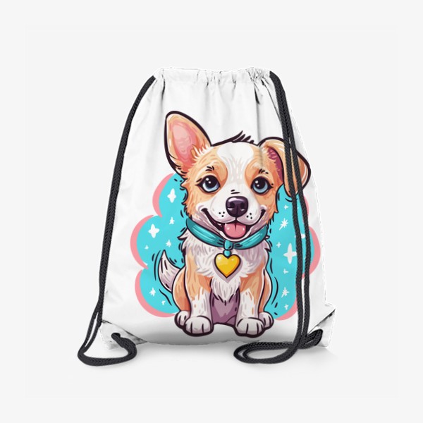 Рюкзак «Милый рыжий щенок дворняжка, собака - маленький друг, забавная аниме мультяшная собачка для ребенка»
