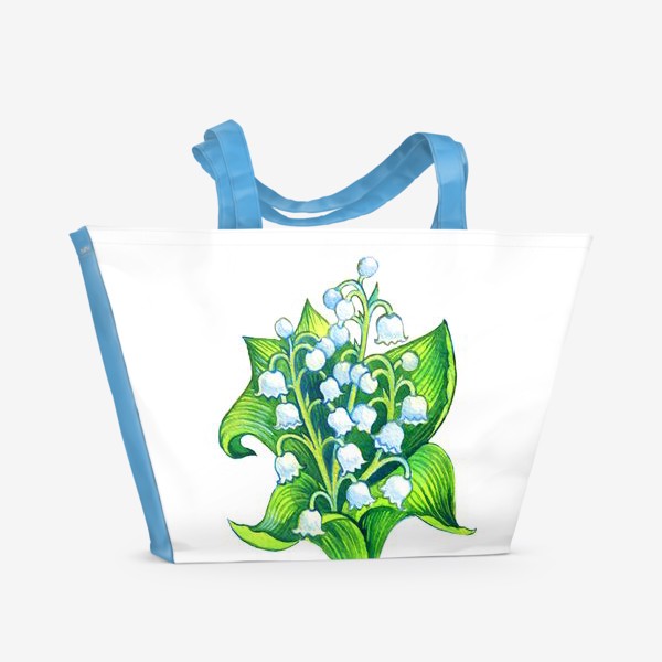 Пляжная сумка «Ландыши первоцветы»