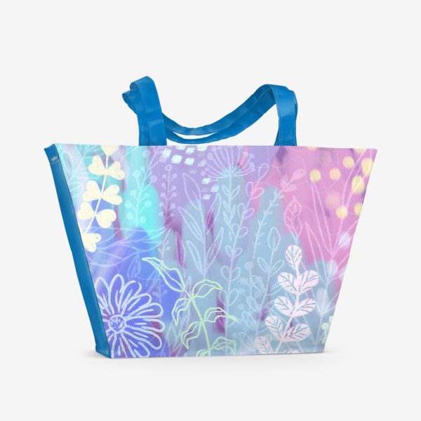 Пляжная сумка «Абстрактные растения»