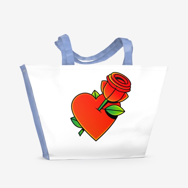 Пляжная сумка «сердце»