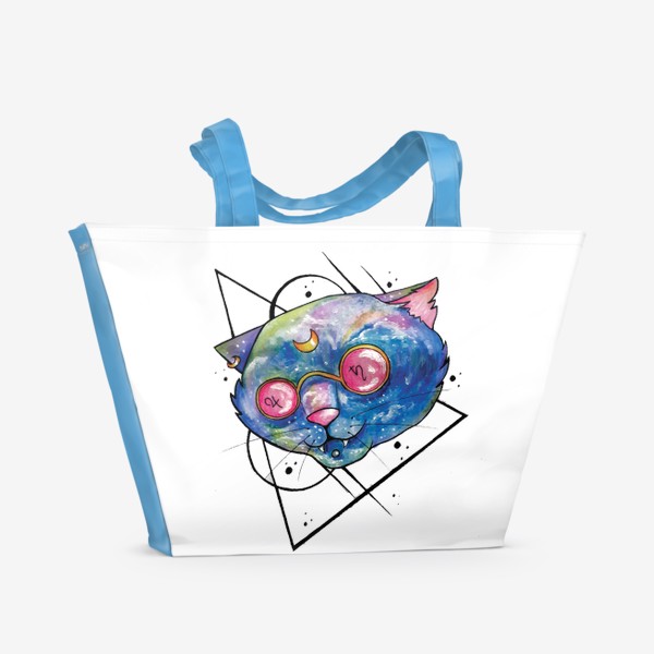 Пляжная сумка «космический кот»