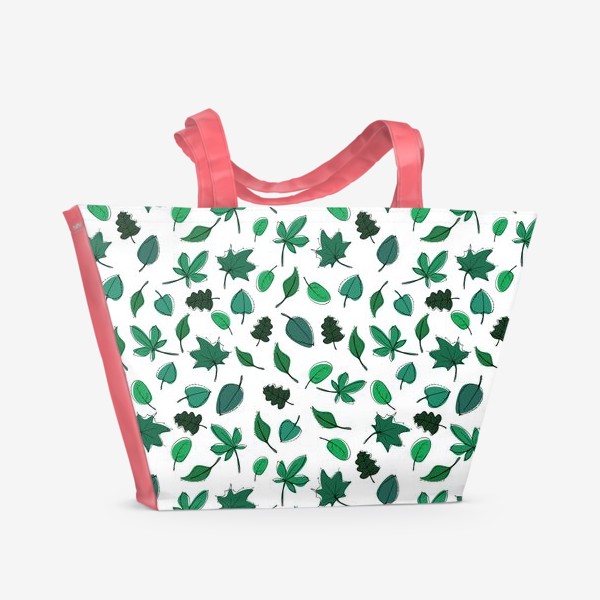 Пляжная сумка «Листья паттерн»