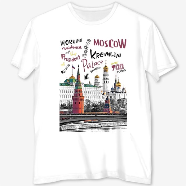 Футболка с полной запечаткой «Москва»