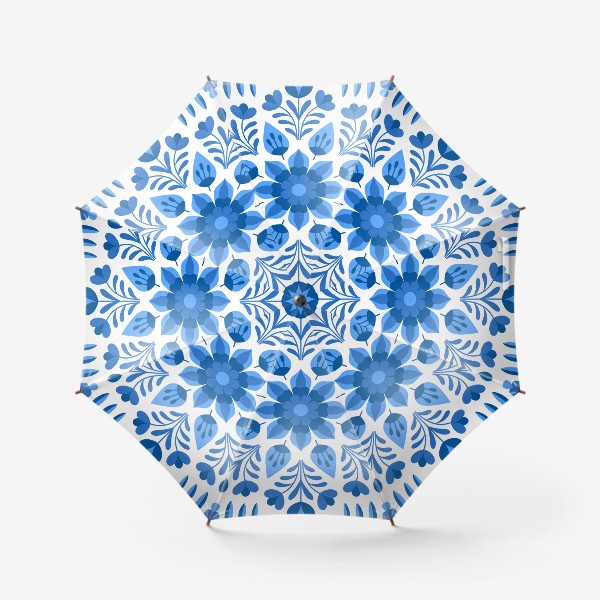 Зонт «Орнамент сене-голубой»