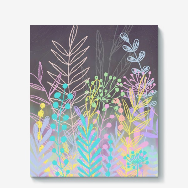 Холст «Растения абстрактные»
