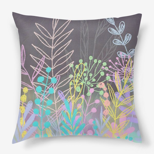 Подушка «Растения абстрактные»
