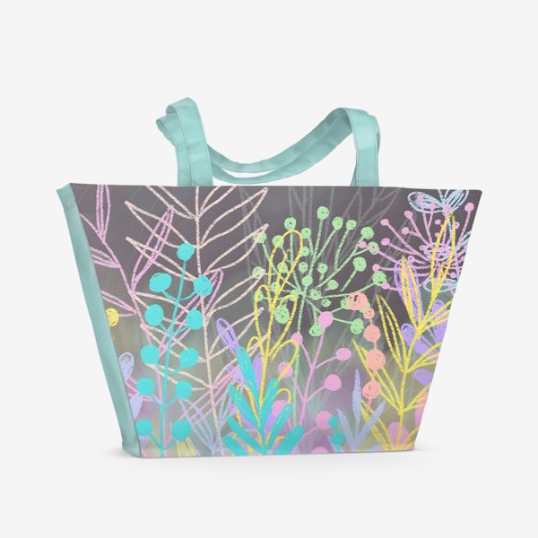 Пляжная сумка «Растения абстрактные»