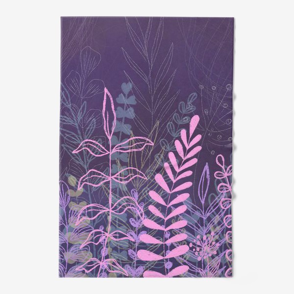 Полотенце «Растения в розовых тонах»