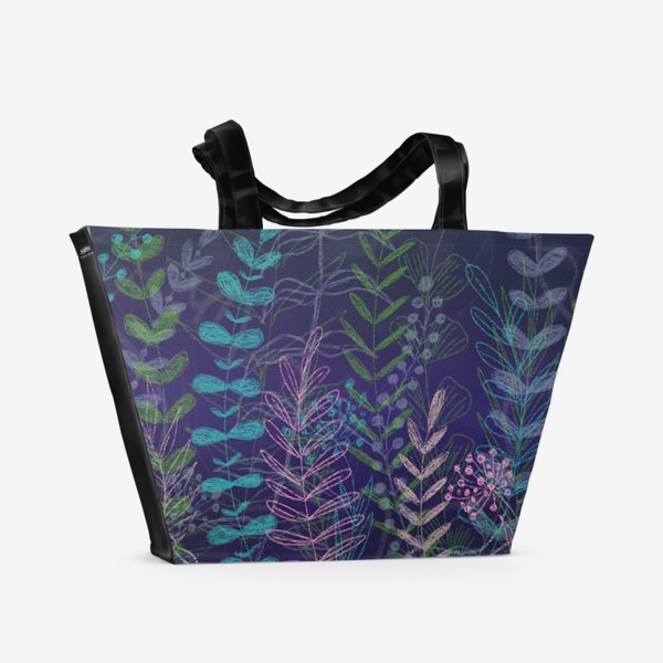 Пляжная сумка &laquo;Растительный абстрактный орнамент&raquo;