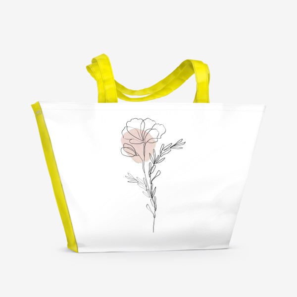 Пляжная сумка &laquo;Летний цветочный принт.&raquo;