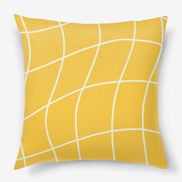 Подушка «полоски на желтом»