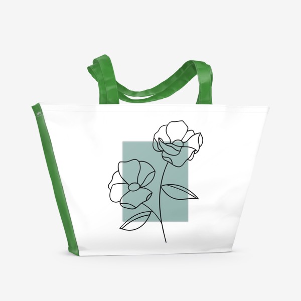 Пляжная сумка &laquo;Стильная абстракция цветка. Летний цветочный принт.&raquo;