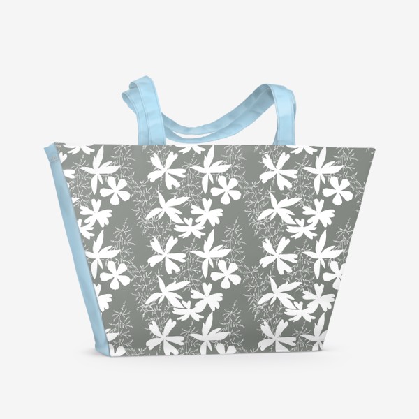 Пляжная сумка &laquo;Белые цветы&raquo;