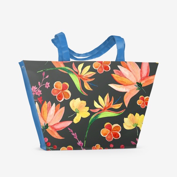 Пляжная сумка «тропические цветы»