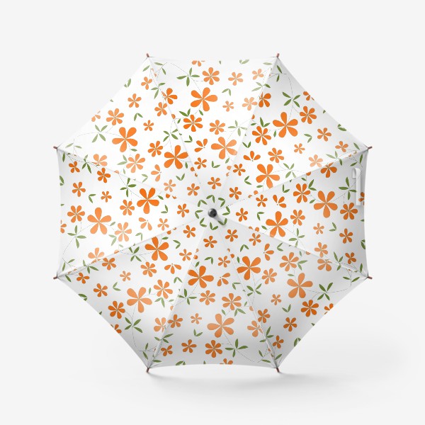 Зонт &laquo;Оранжевые цветочки&raquo;