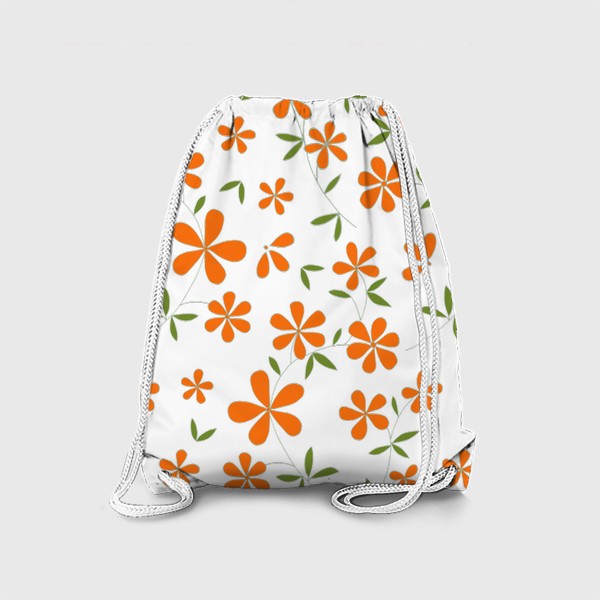 Рюкзак «Оранжевые цветочки»