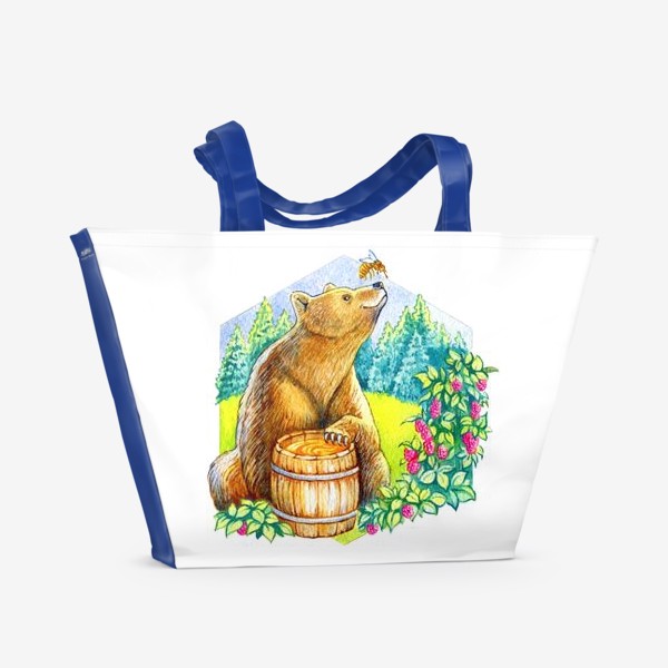 Пляжная сумка «Мишки очень любят мед»