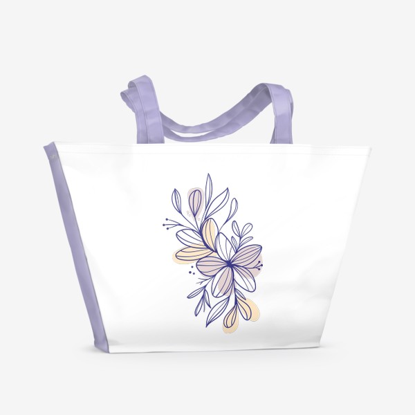 Пляжная сумка &laquo;Летний цветочный принт. Стильная абстракция цветка.&raquo;