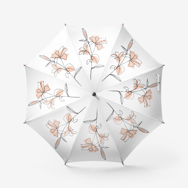Зонт «Летний цветочный принт. Стильная абстракция цветка.»