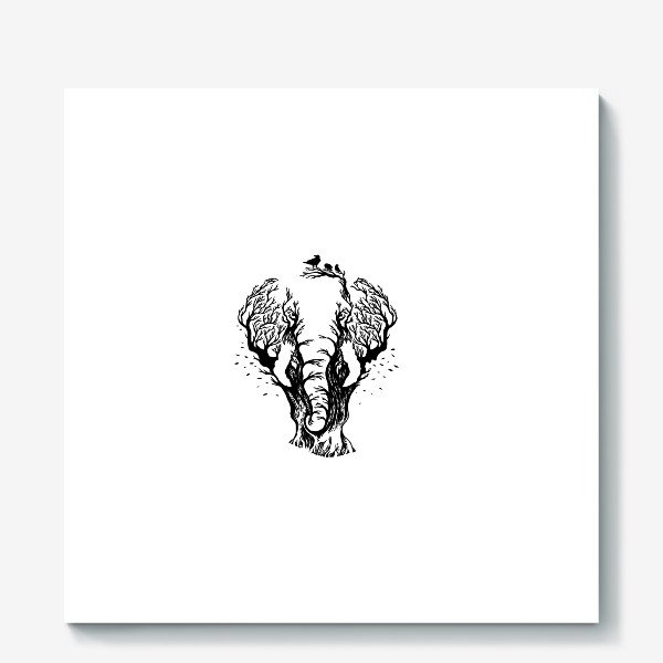 Холст «Слон. Elephant.»