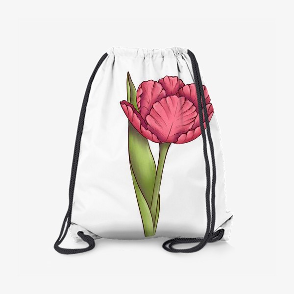 Рюкзак «Тюльпан. Цифровая акварель »