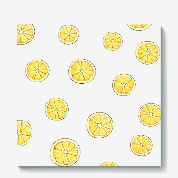 Холст «Дольки лимона. Паттерн»