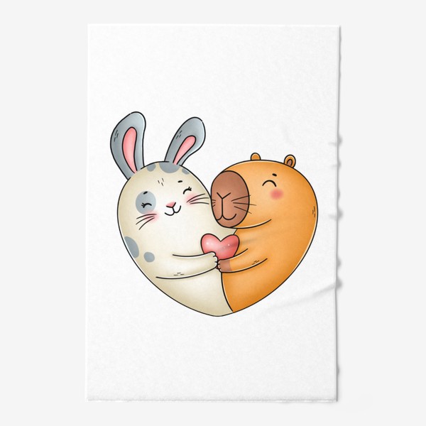 Полотенце «Кролик с капибарой»