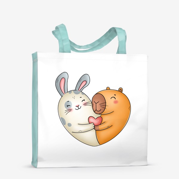 Сумка-шоппер «Кролик с капибарой»